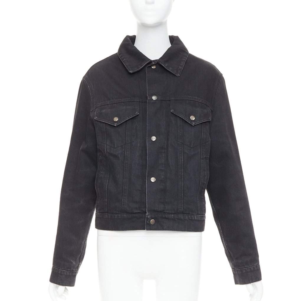Saint Laurent Black Denim Jacket Black Denim Very good condition - Front View
