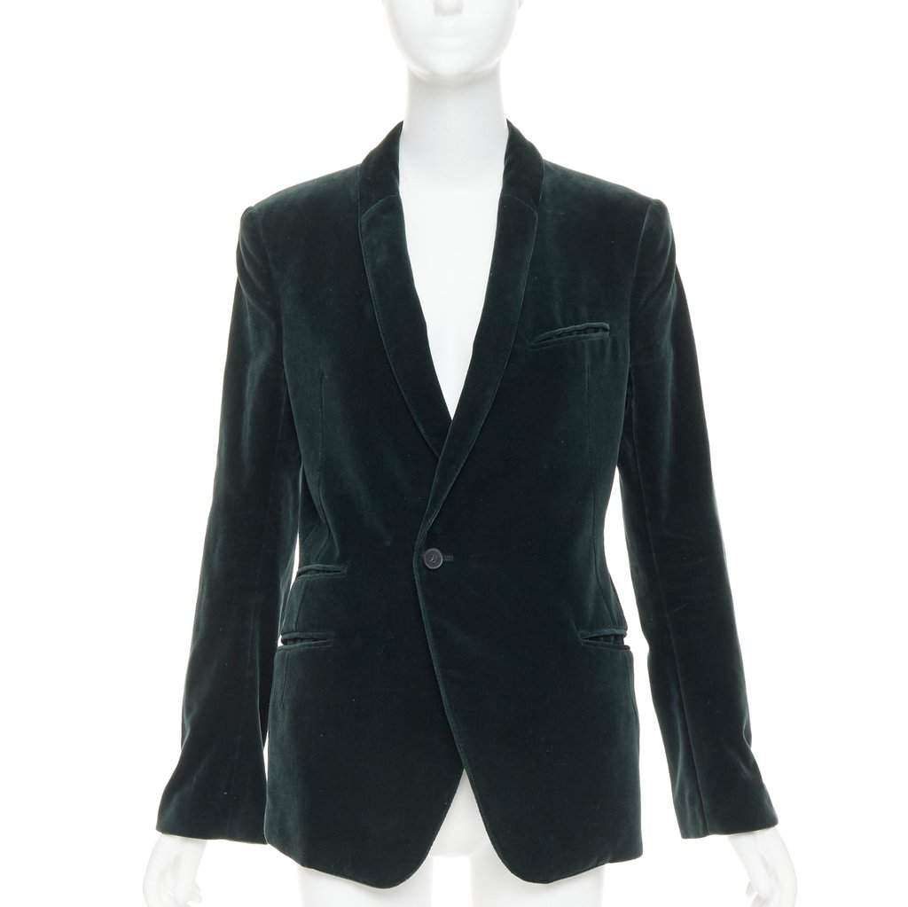 Haider Ackermann Green Velvet Jacket Green Velvet Good condition - Front View