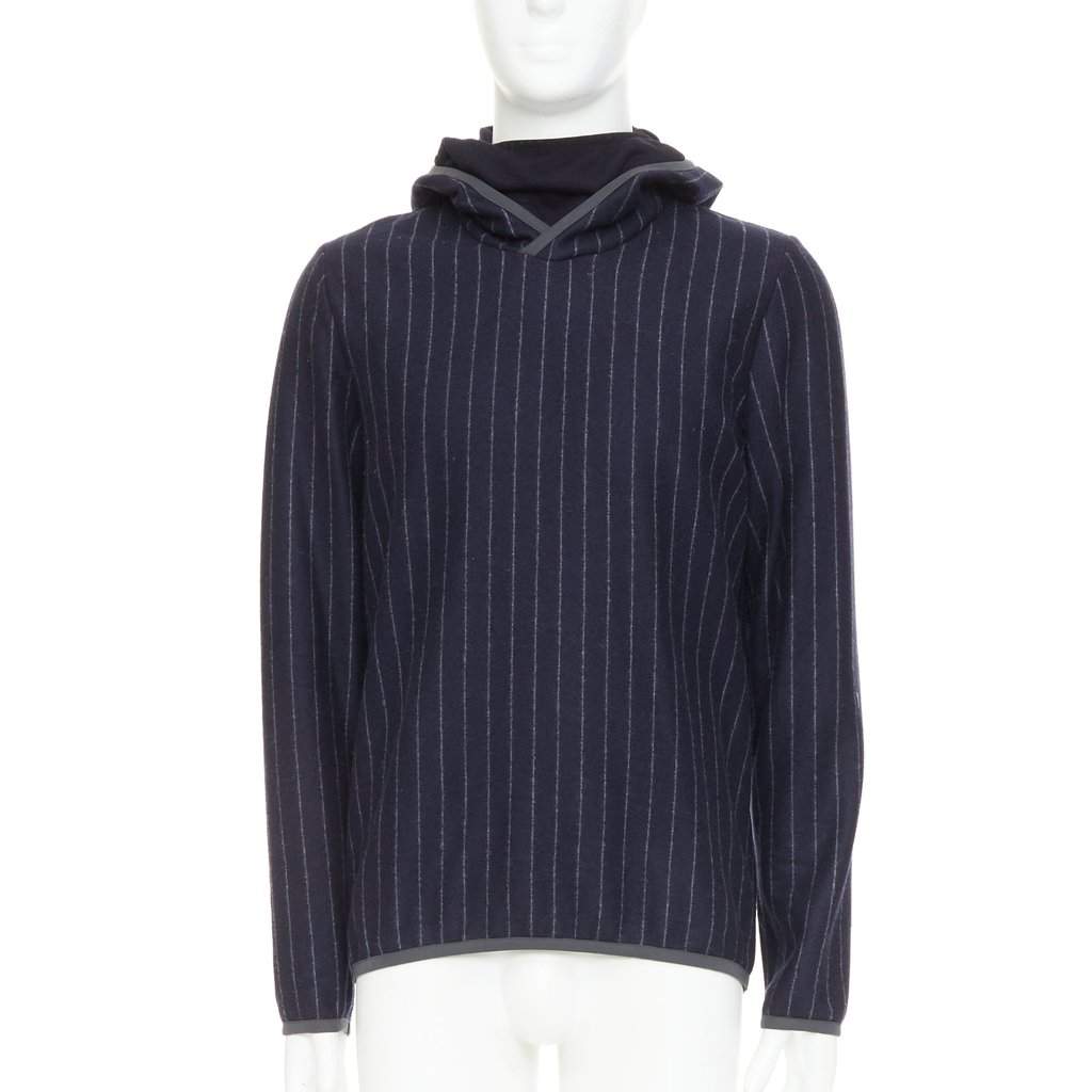 Unsigned Drone Hood Navy Wool Very good condition - Front View