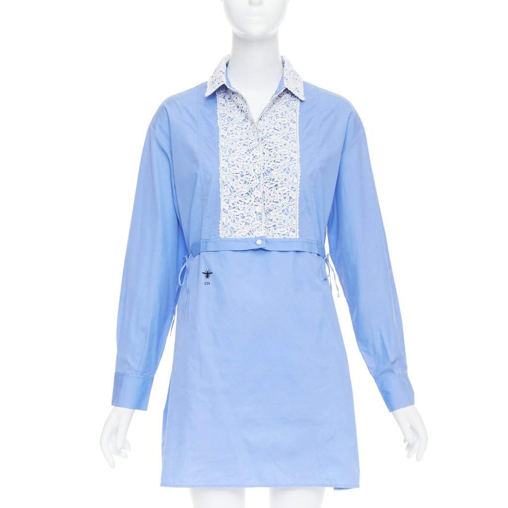 Dior Blue Cotton Dress Blue Cotton Very good condition - Front View
