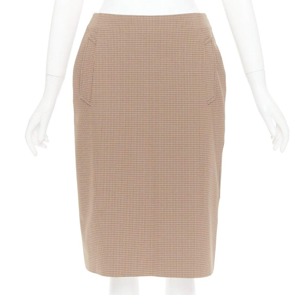 Prada Brown Polyester Skirt Brown Polyester Very good condition - Front View