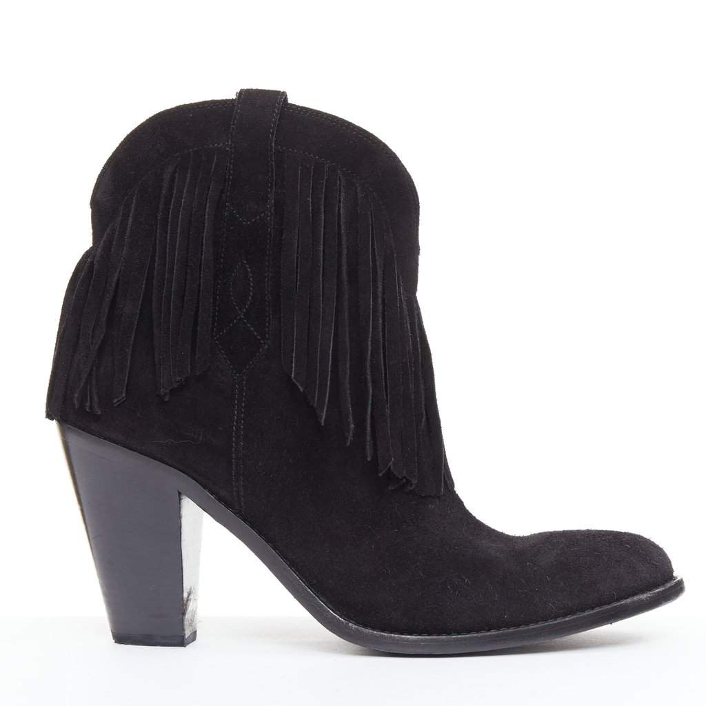 Saint Laurent Curtis 80 Black Suede Good condition - Front View