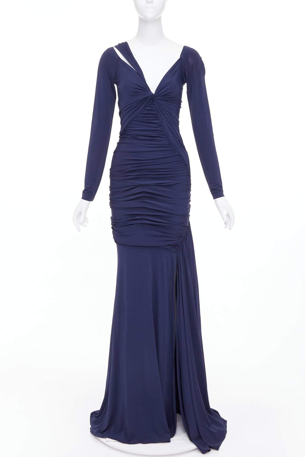 Donna Karan Navy Viscose Dress Navy Viscose Very good condition - Front View
