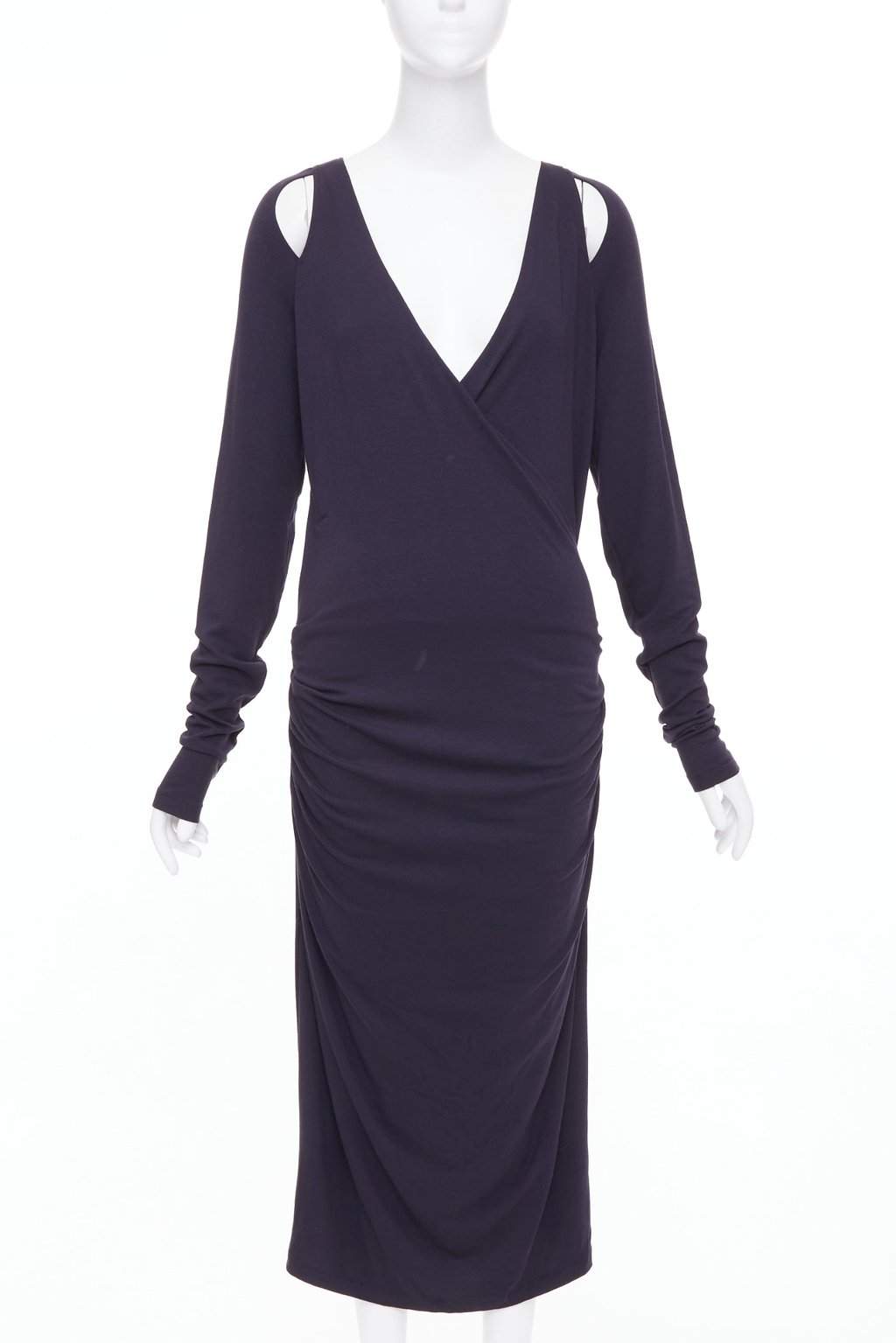 Donna Karan Grey Viscose Dress Grey Viscose Very good condition - Front View