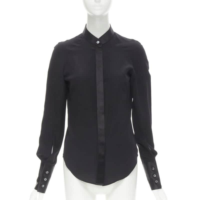 Maison Martin Margiela Reversed Cuff Shirt Black Cotton Never worn - Front View