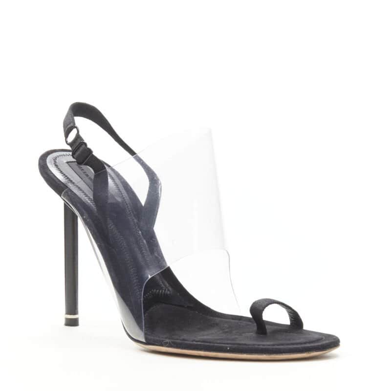 Alexander Wang PVC Sling Mules Black Plastic Very good condition - Front View