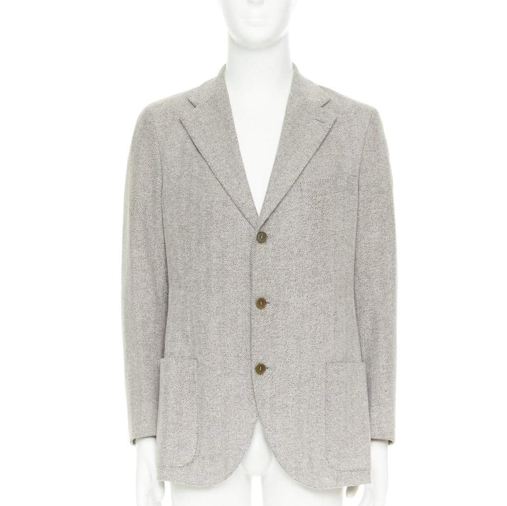 Loro Piana Grey Cotton Jacket Grey Cotton Very good condition - Front View
