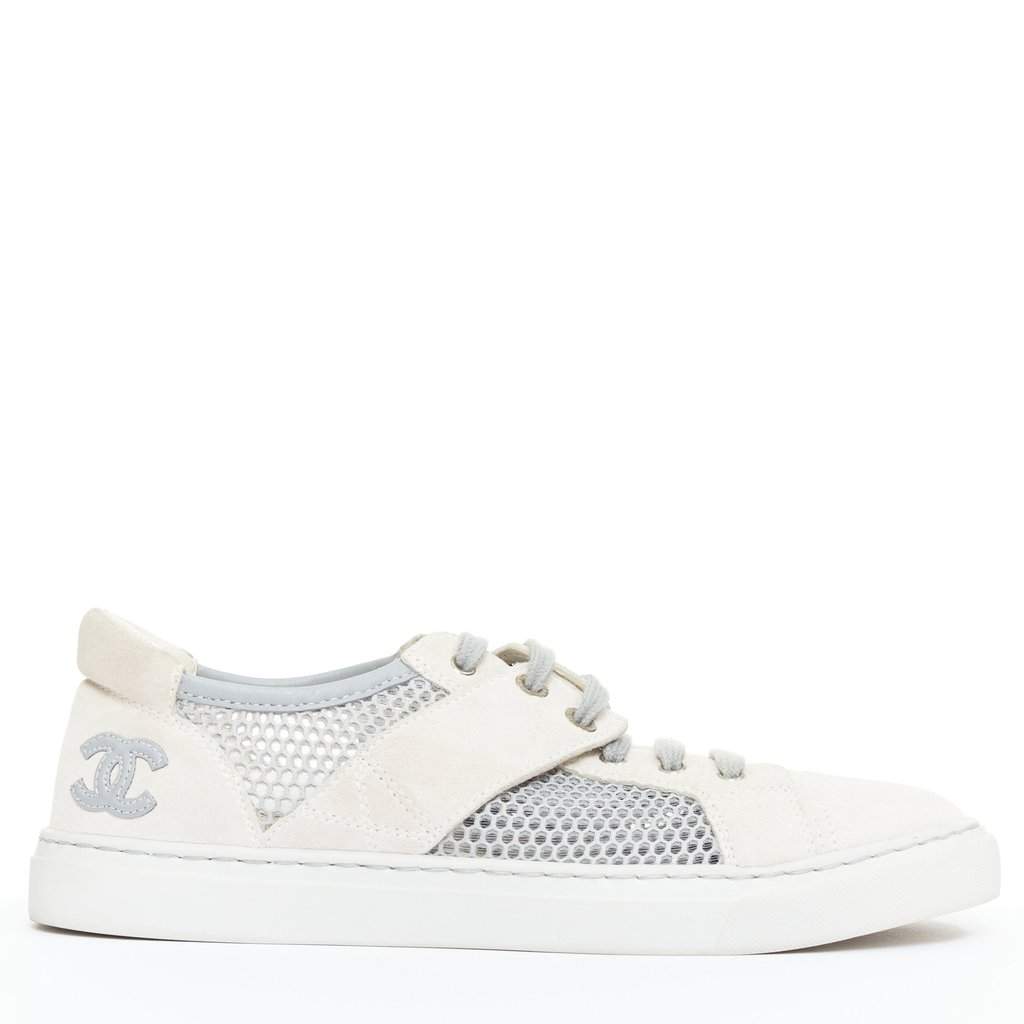 Chanel Ecru Polyester Trainers Beige Polyester Very good condition - Front View