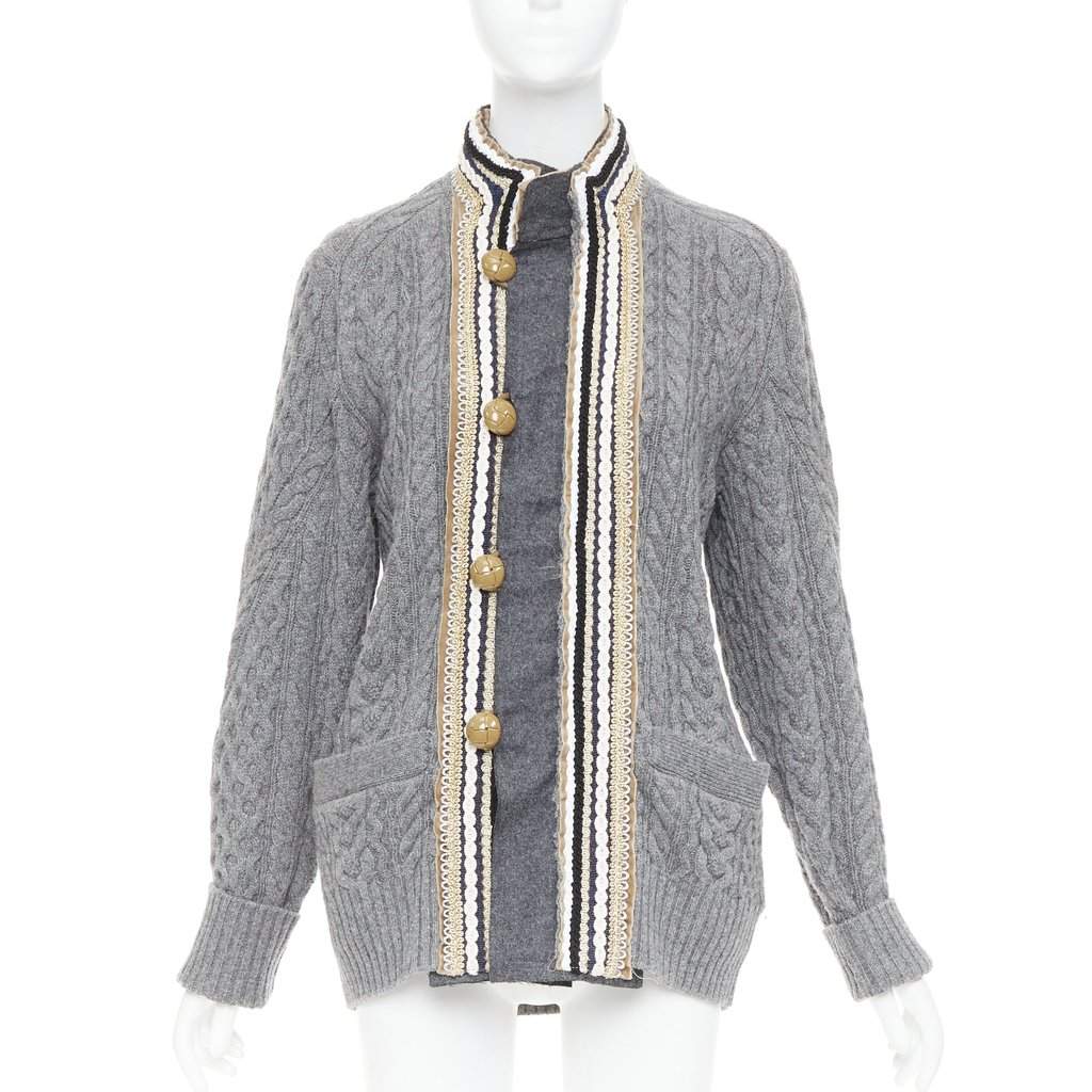 Sacai Grey Wool Knitwear Grey Wool Very good condition - Front View