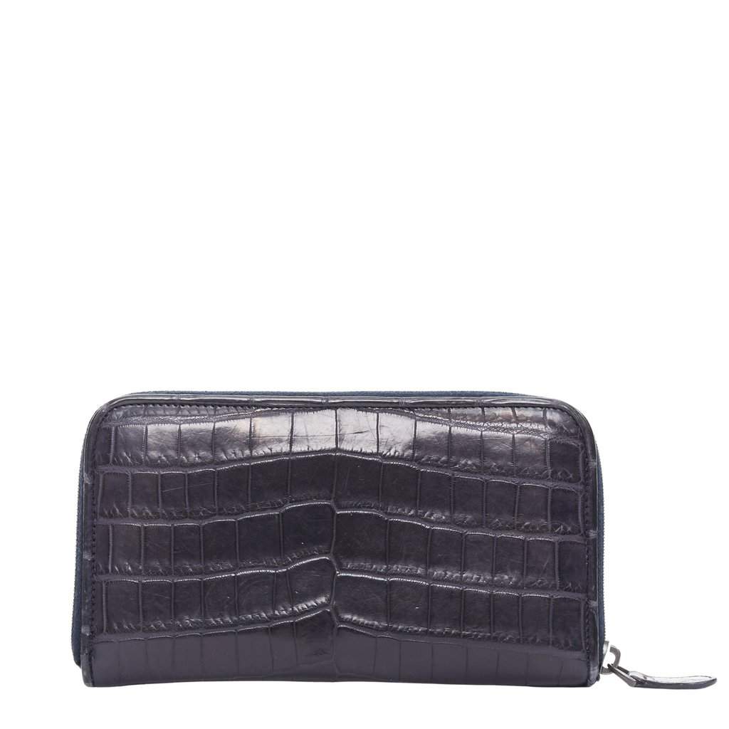 Bottega Veneta Navy Leather Wallet Navy Leather Fair condition - Front View