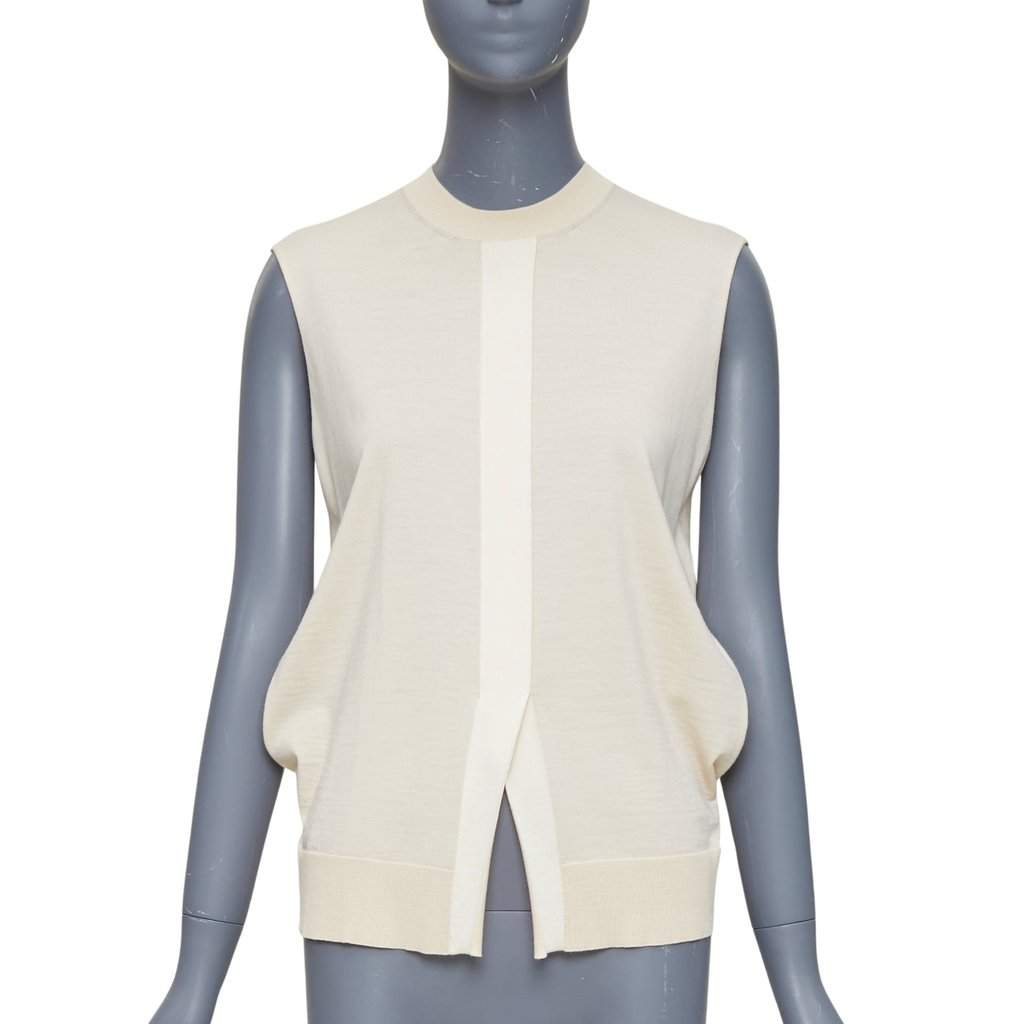 Celine Beige Wool Top Beige Wool Very good condition - Front View