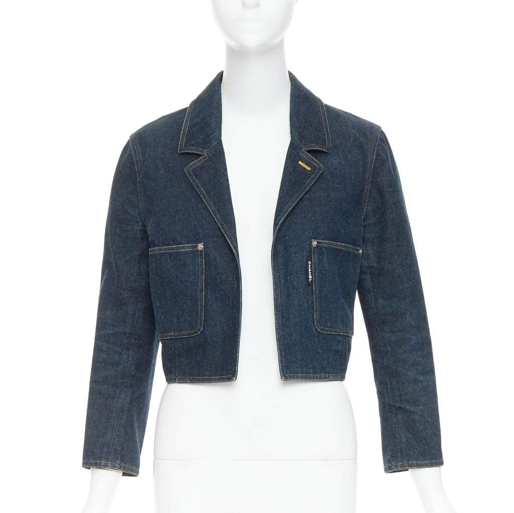 Chanel Blue Cotton Jacket Blue Cotton Very good condition - Front View