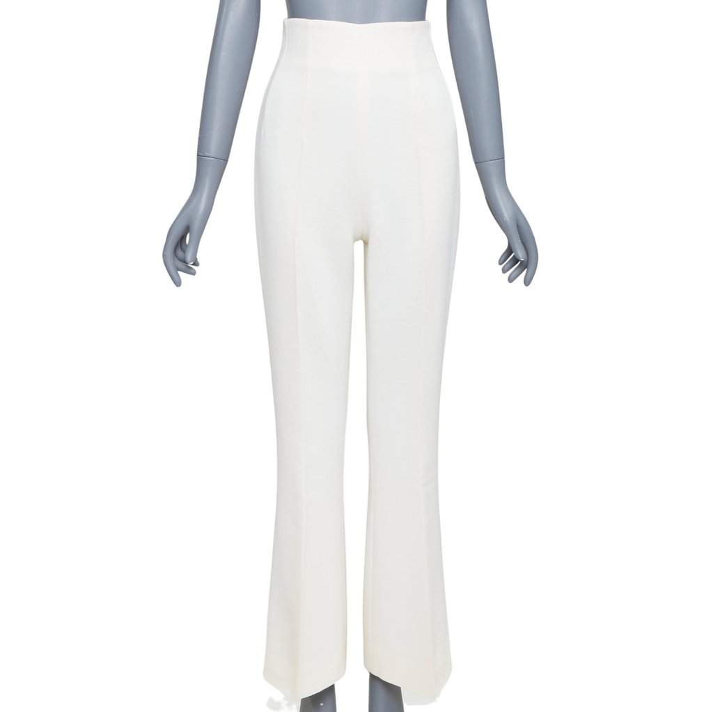 Emilia Wickstead Ecru Wool Trouser Beige Wool Very good condition - Front View