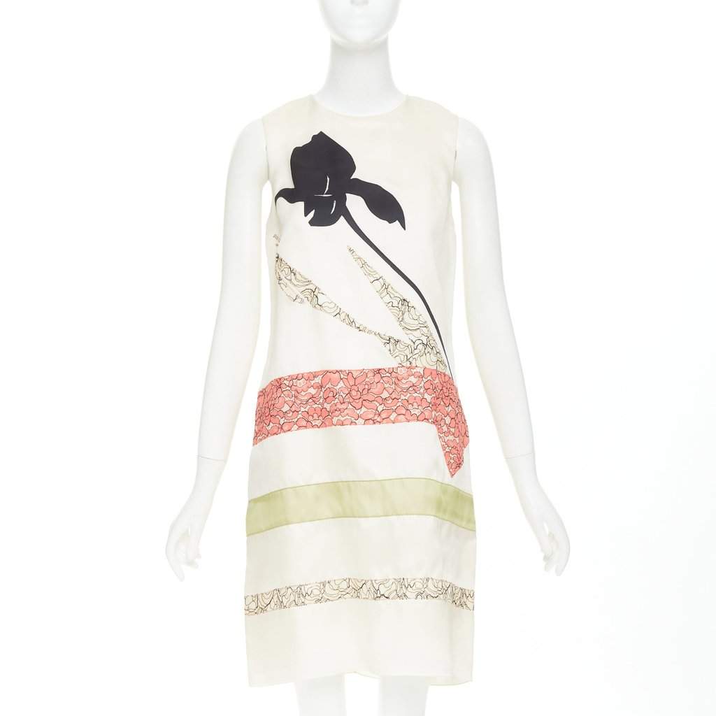 Dior Ecru Silk Dress Beige Silk Very good condition - Front View