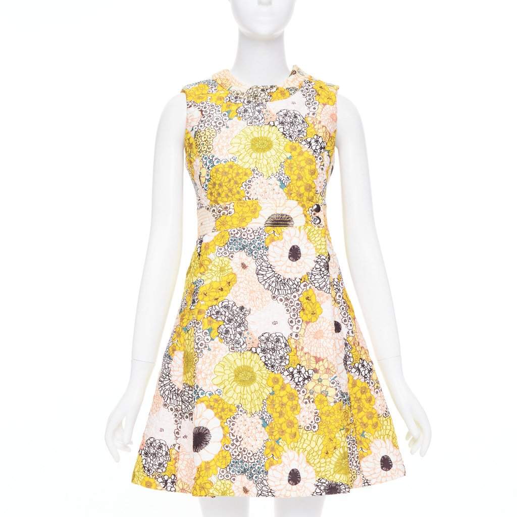 Giambattista Valli Yellow Polyester Dress Yellow Polyester Very good condition - Front View
