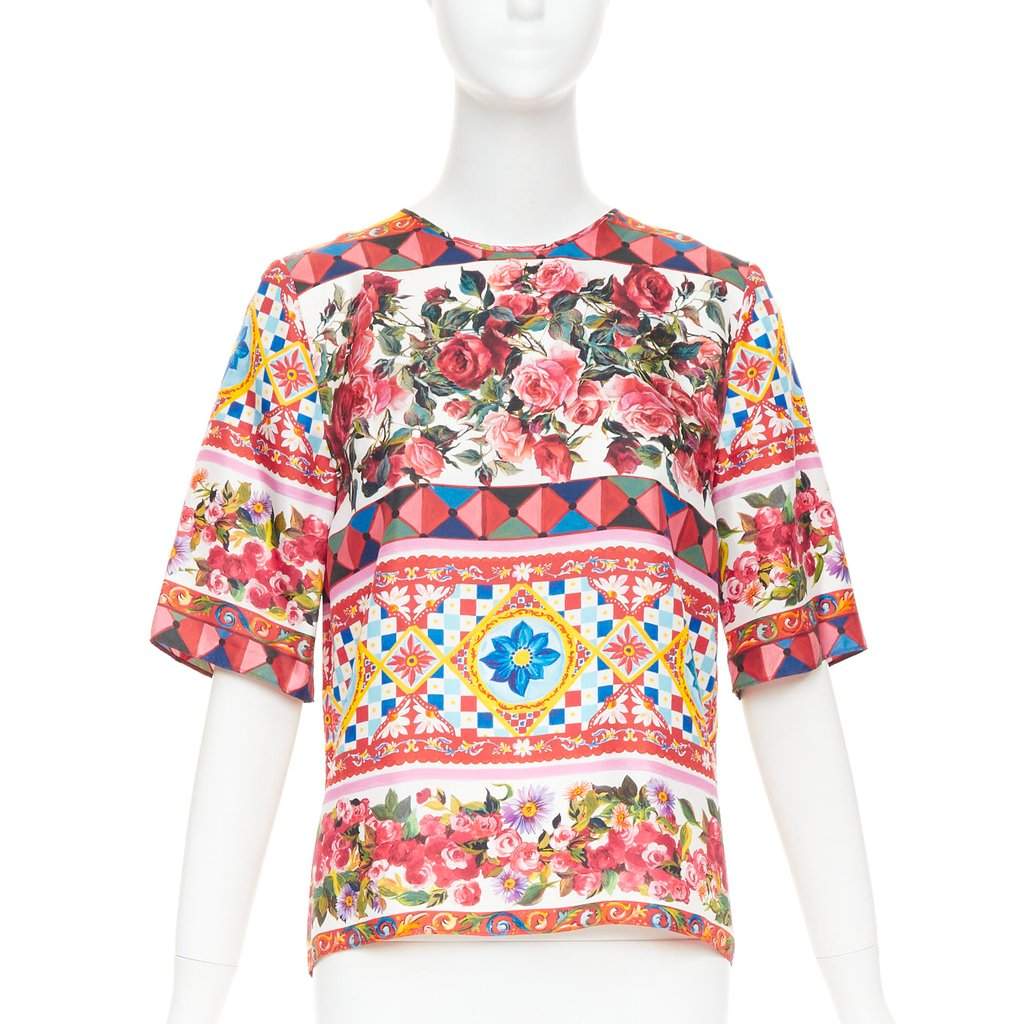 Dolce & Gabbana Pink Silk Top Pink Silk Very good condition - Front View