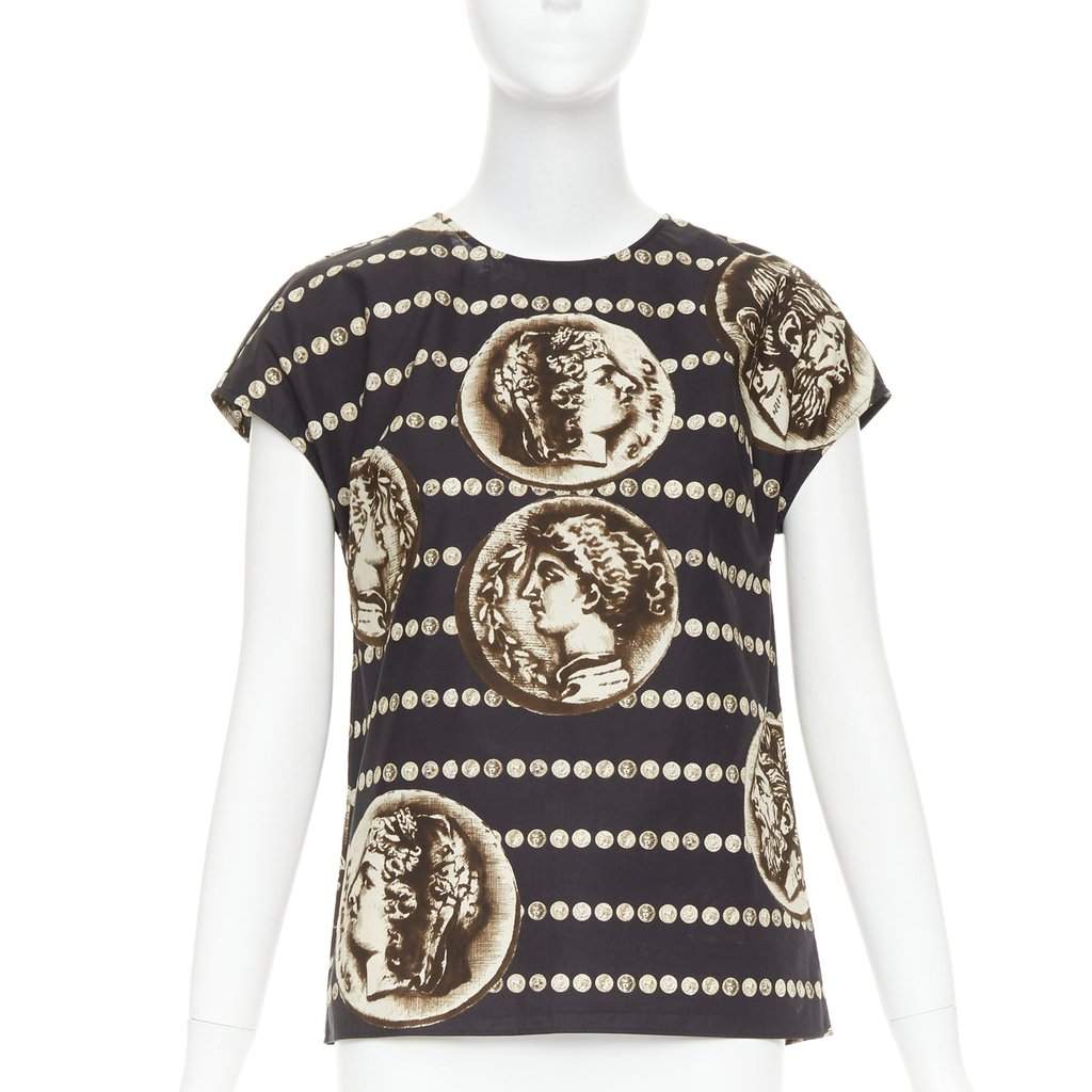 Dolce & Gabbana Black Cotton Top Black Cotton Very good condition - Front View