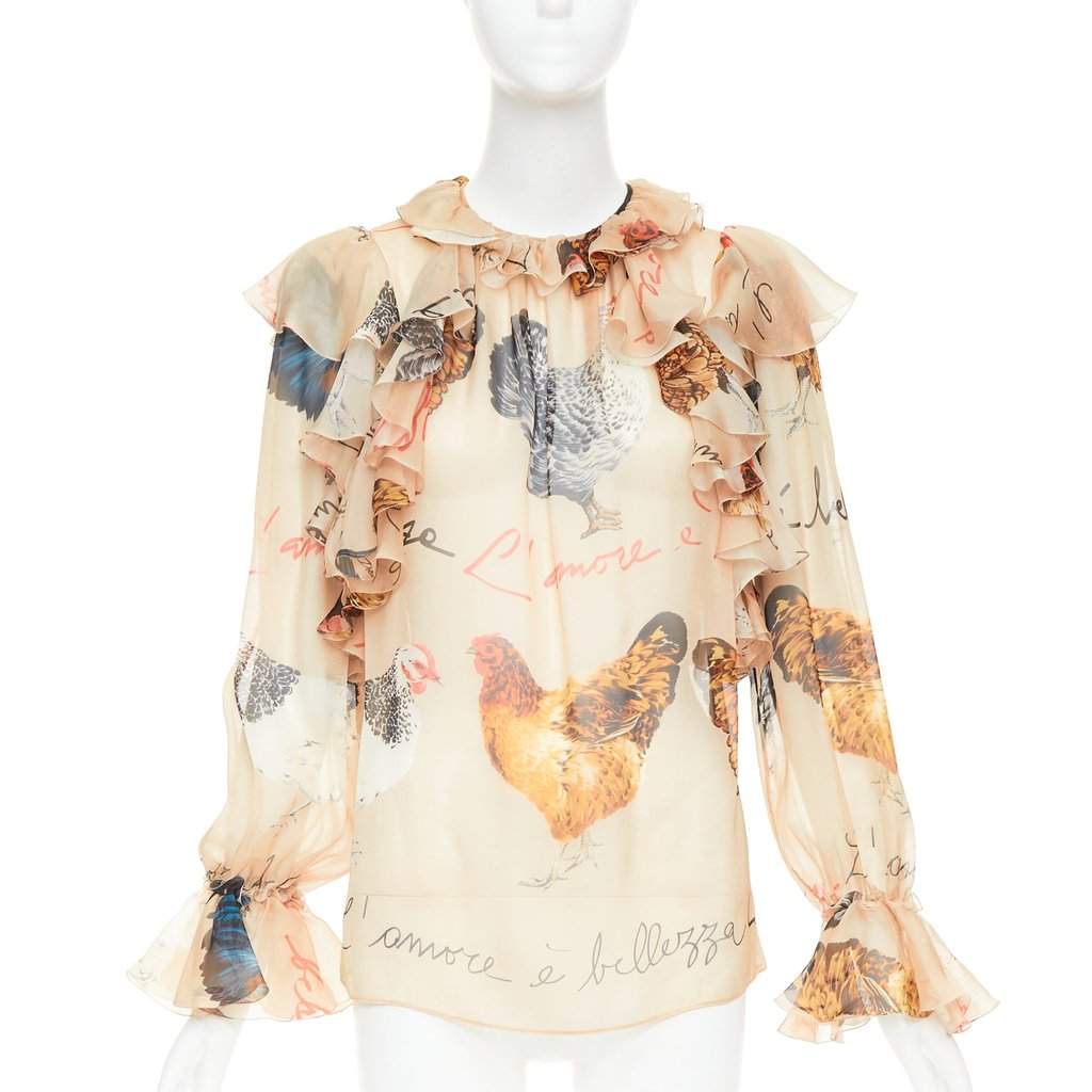 Dolce & Gabbana Beige Silk Top Beige Silk Very good condition - Front View