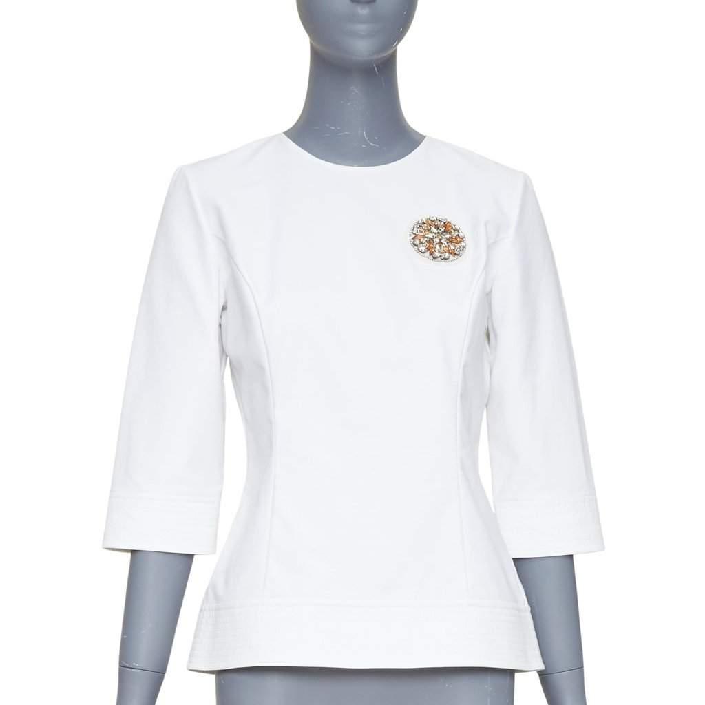 Dior Ecru Cotton Top Ecru Cotton Fair condition - Front View