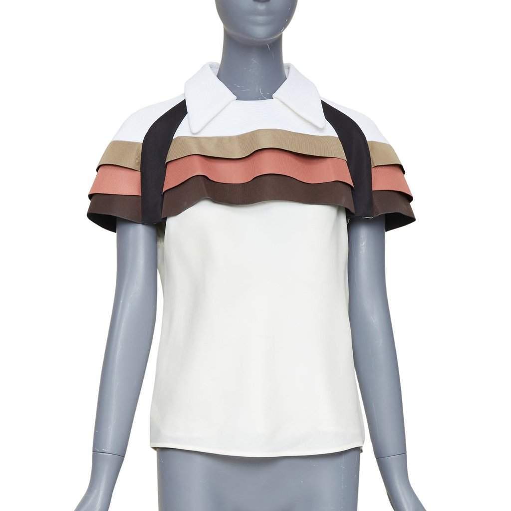 Louis Vuitton Ecru Polyester Top Ecru Polyester Good condition - Front View