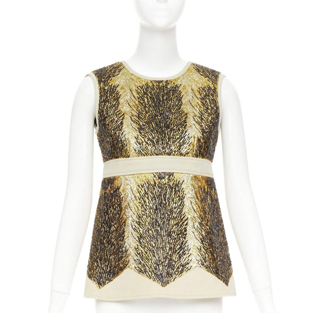 Louis Vuitton Gold Polyester Top Gold Polyester Very good condition - Front View