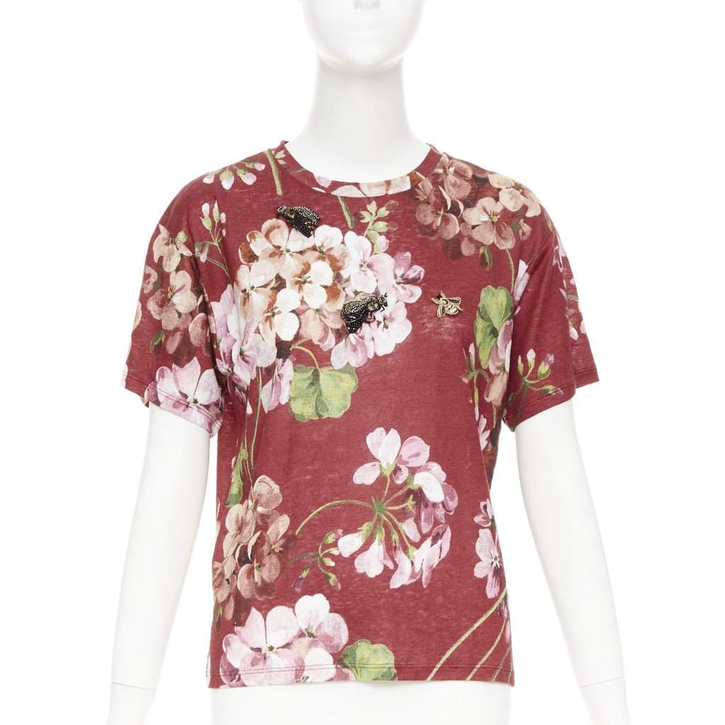 Gucci Burgundy Cotton Top Burgundy Cotton Very good condition - Front View