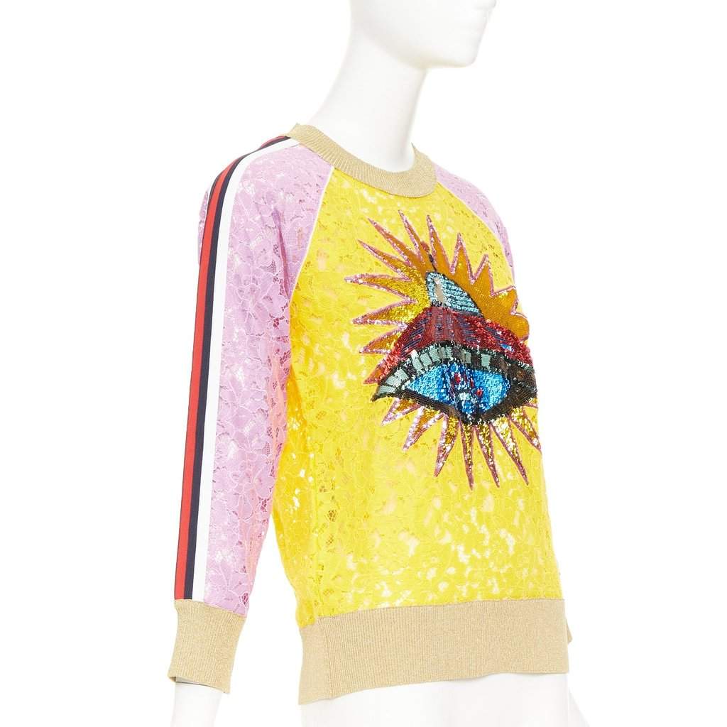 Gucci Yellow Cotton Knitwear Yellow Cotton Very good condition - Front View
