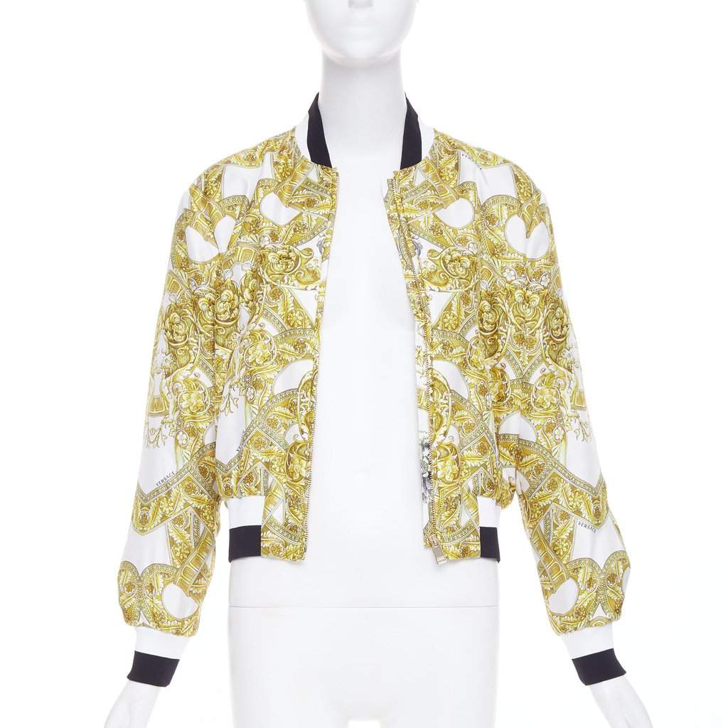 Versace White Silk Coat White Silk Never worn, with tag - Front View