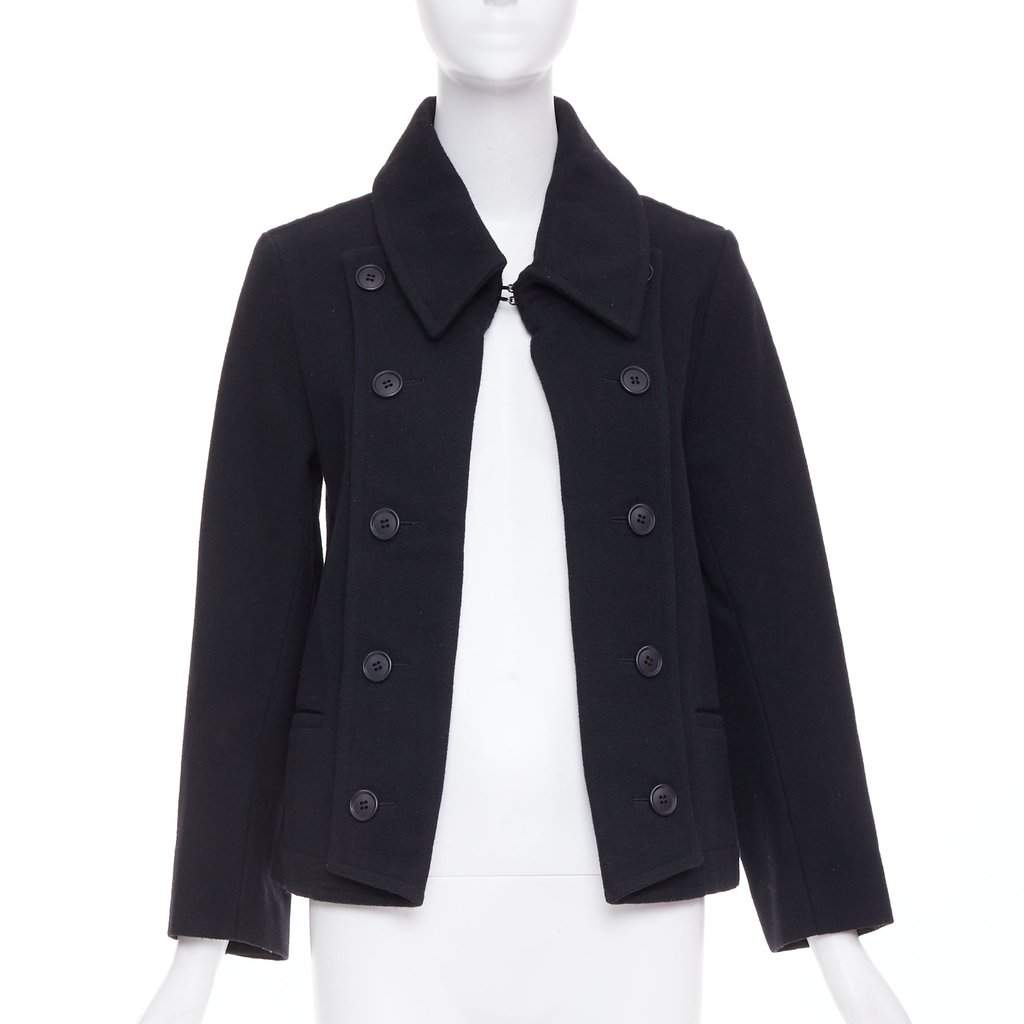 Limi Feu Black Wool Coat Black Wool Very good condition - Front View