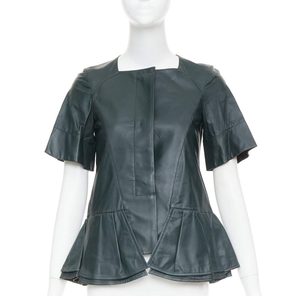 Marni Green Leather Leather Jacket Green Leather Good condition - Front View