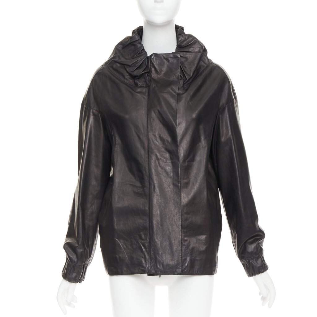 Marni Black Leather Leather Jacket Black Leather Very good condition - Front View