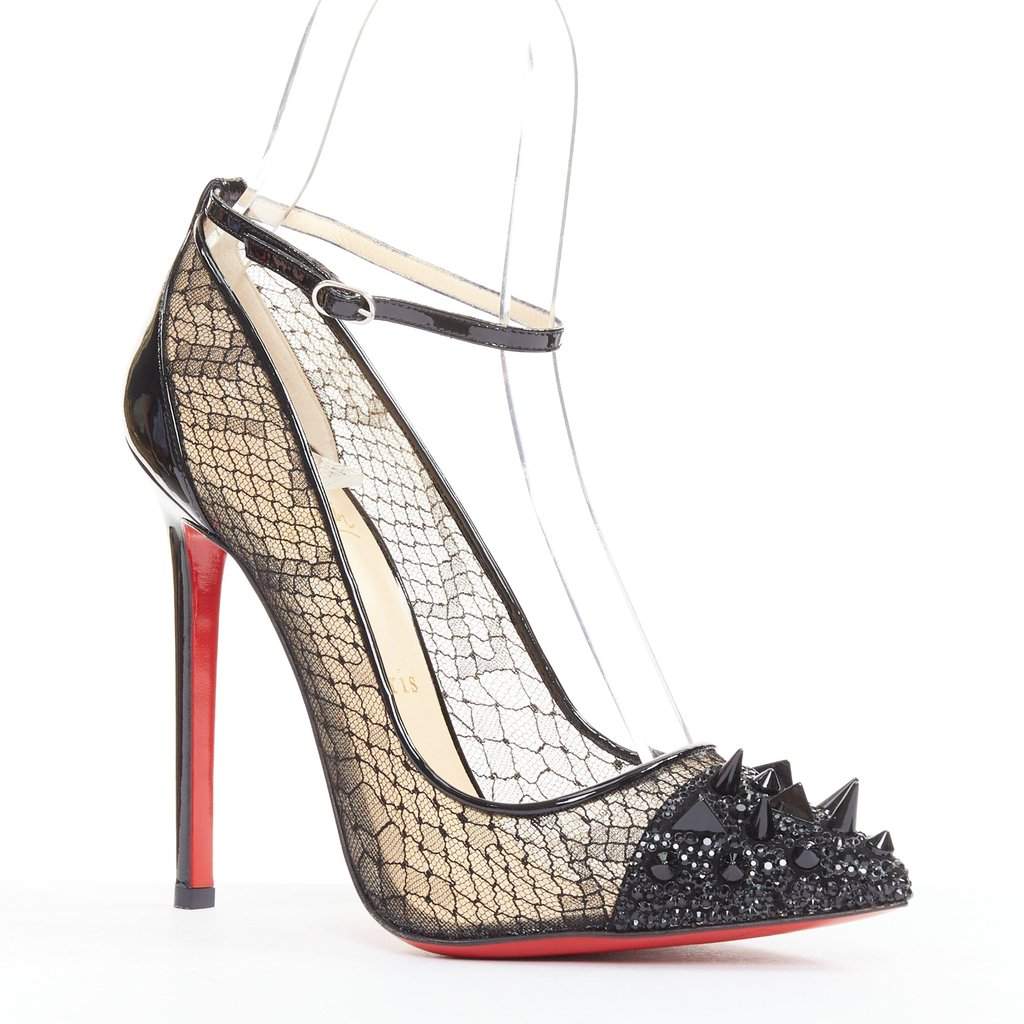 Christian Louboutin Picks & Co Potpourri 120 Black Leather Very good condition - Front View