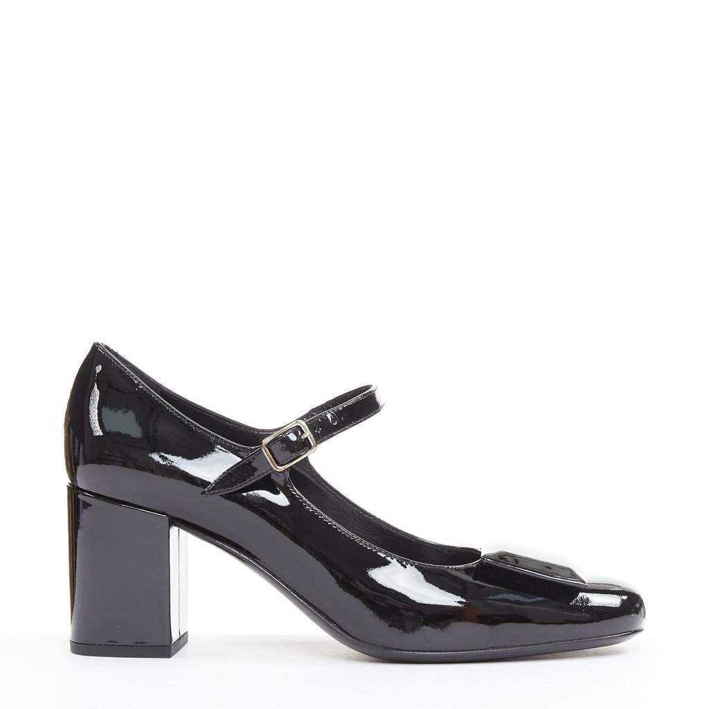 Saint Laurent Black Leather Heels Black Leather Fair condition - Front View