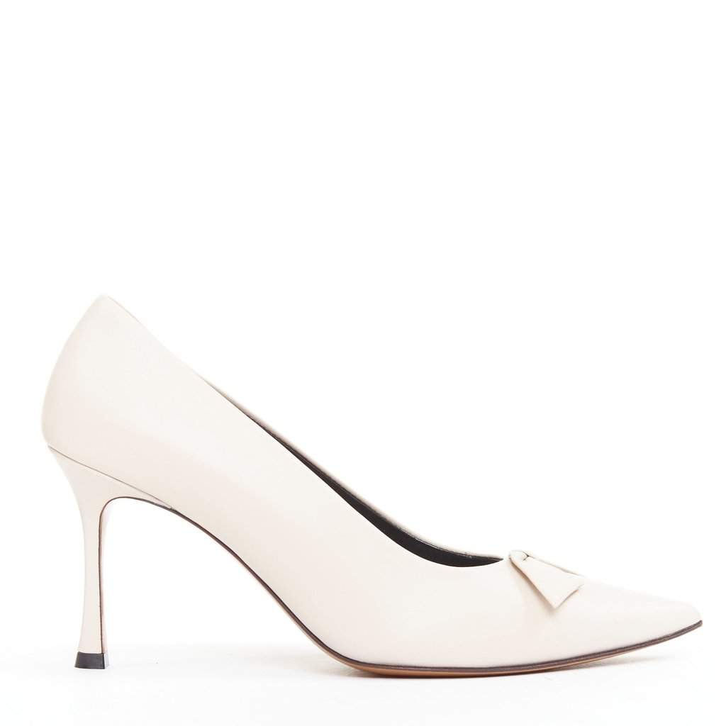 The Row Champagne Pump Bow Pink Leather Very good condition - Front View