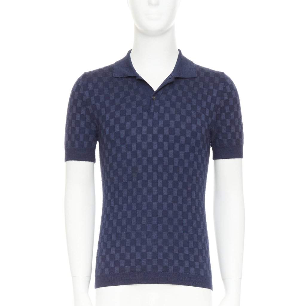 Louis Vuitton Navy Polo Shirt Navy Good condition - Front View