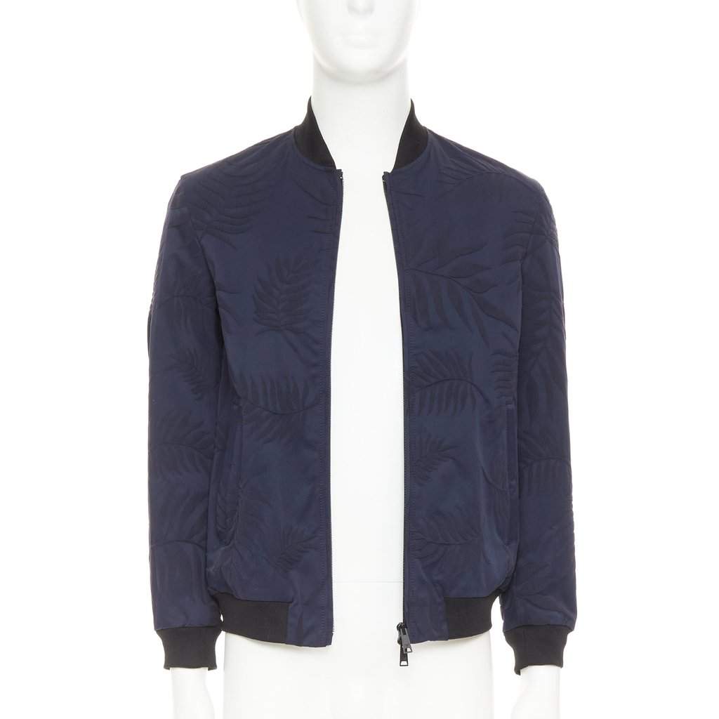 Giorgio Armani Navy Cotton Coat Navy Cotton Very good condition - Front View