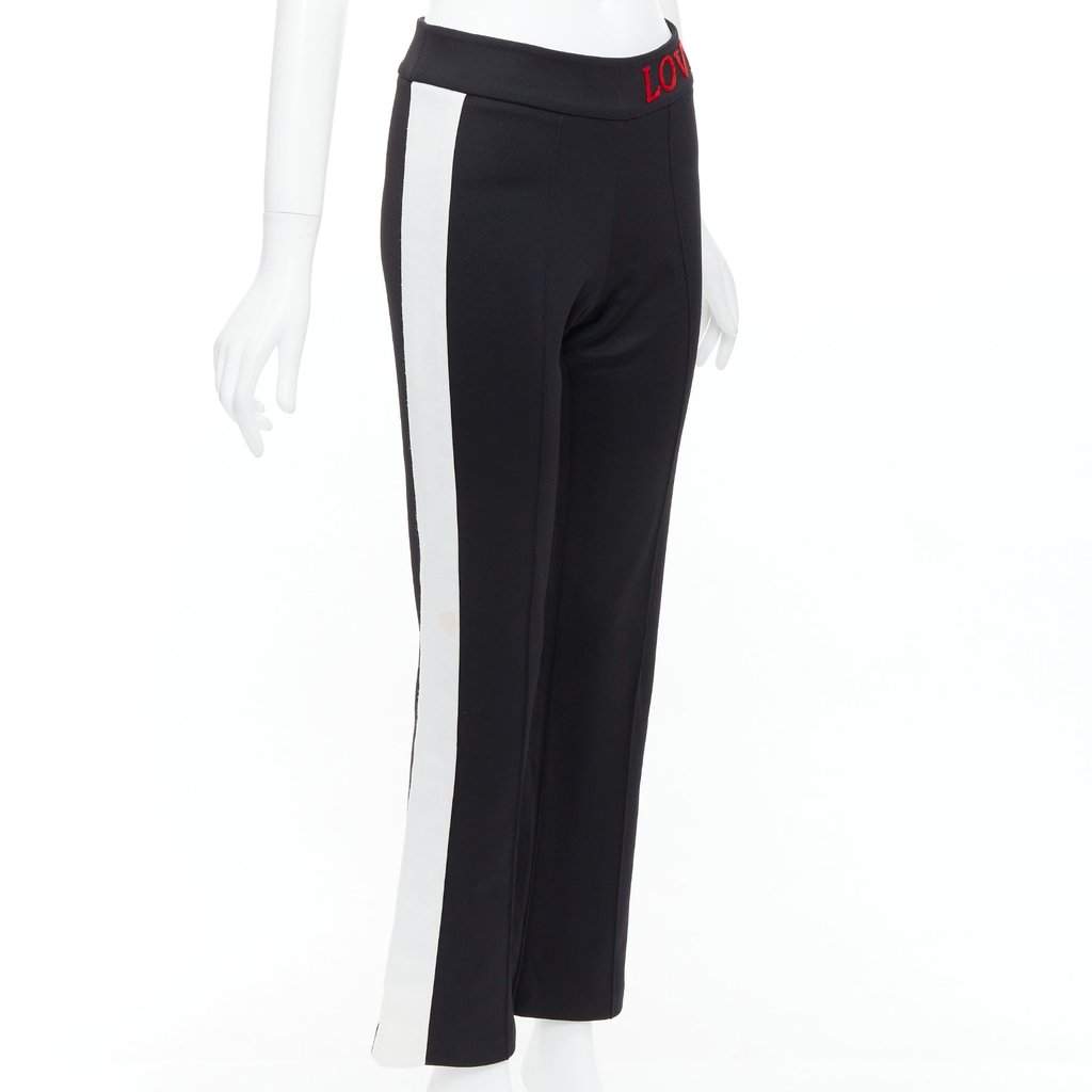 Gucci Embroidered Track Pants Black Fair condition - Front View