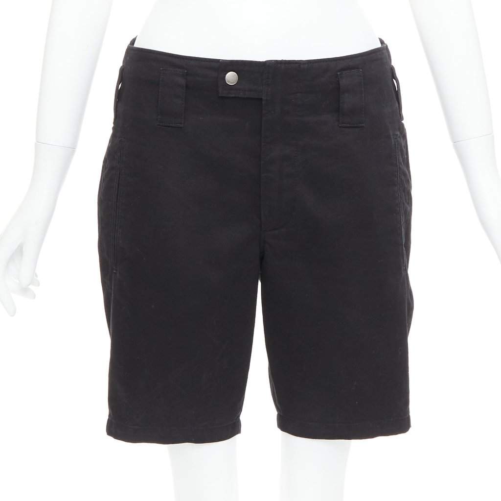 Saint Laurent Floral Capri Shorts Black Cotton Good condition - Front View