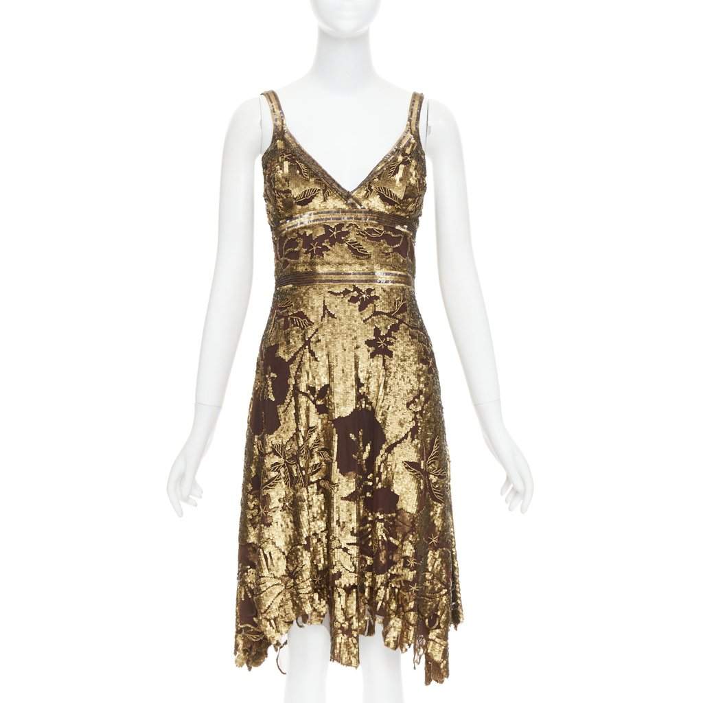 Wunderkind Gold Silk Dress Gold Silk Good condition - Front View