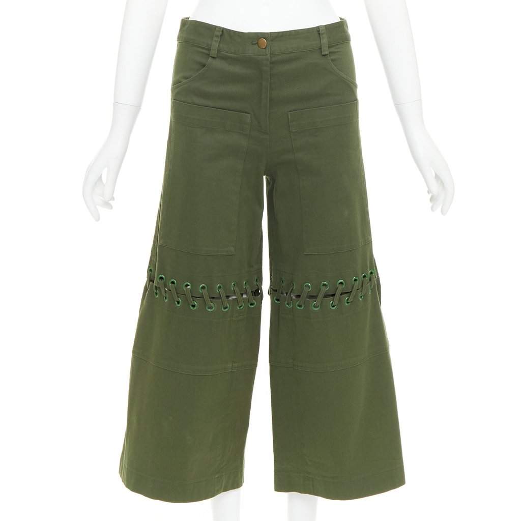 Rosie Assoulin Green Cotton Shorts Green Cotton Very good condition - Front View