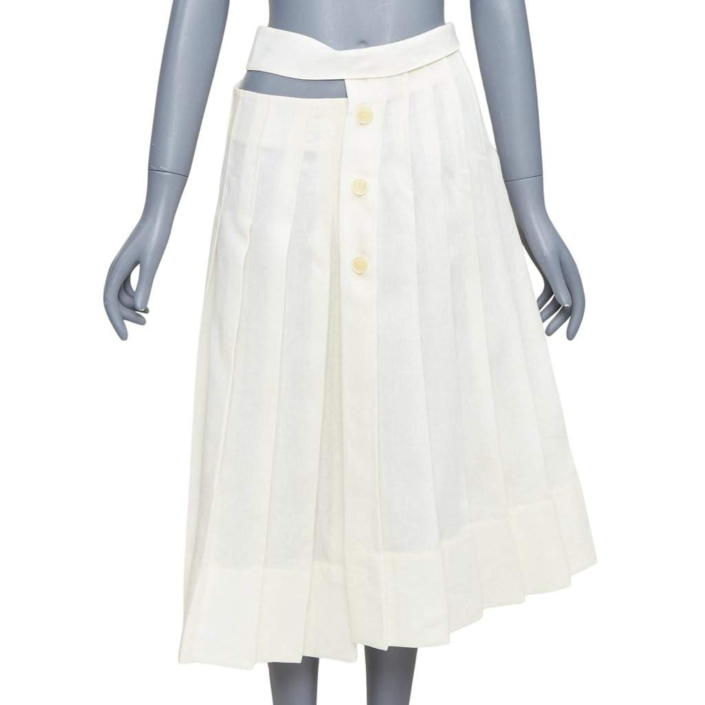 Jacquemus Ecru Linen Skirt Ecru Linen Very good condition - Front View