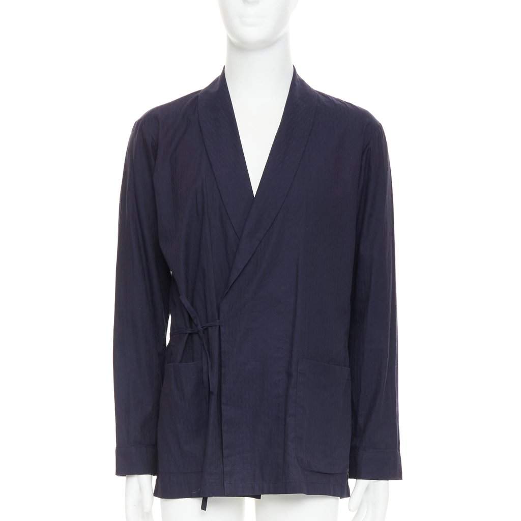 Dries Van Noten Navy Cotton Shirt Navy Cotton Good condition - Front View