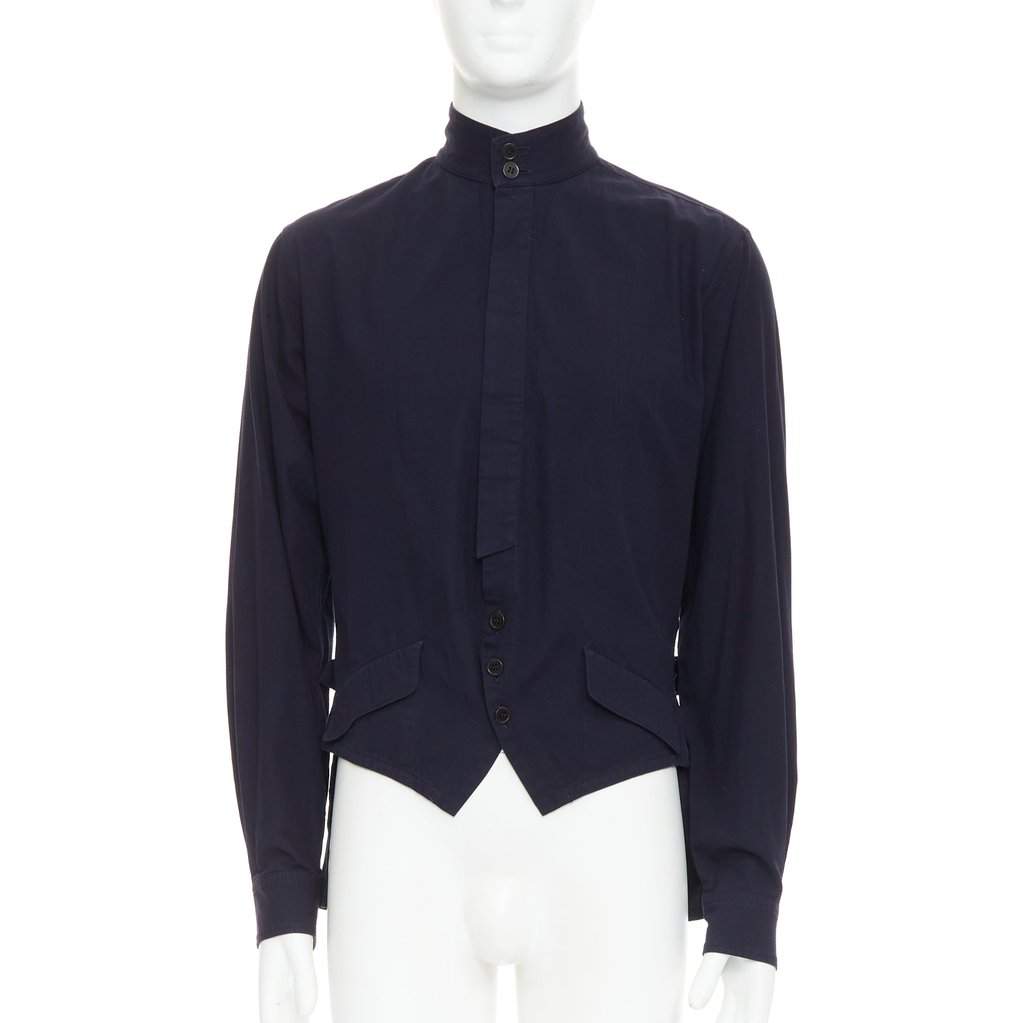 Yohji Yamamoto Navy Cotton Shirt Navy Cotton Good condition - Front View