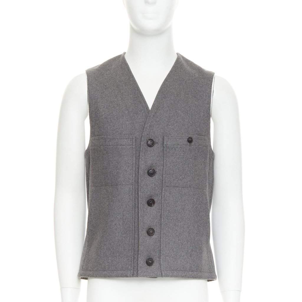 Lemaire Grey Wool Knitwear Grey Wool Very good condition - Front View