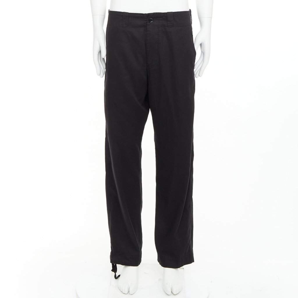 Yohji Yamamoto Black Cotton Trouser Black Cotton Fair condition - Front View