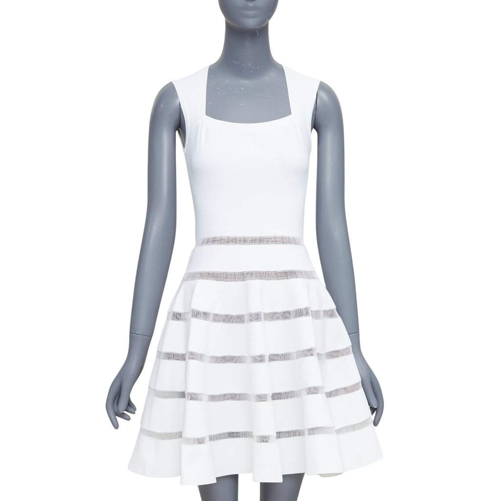 Alaïa Ecru Viscose Dress Ecru Viscose Very good condition - Front View