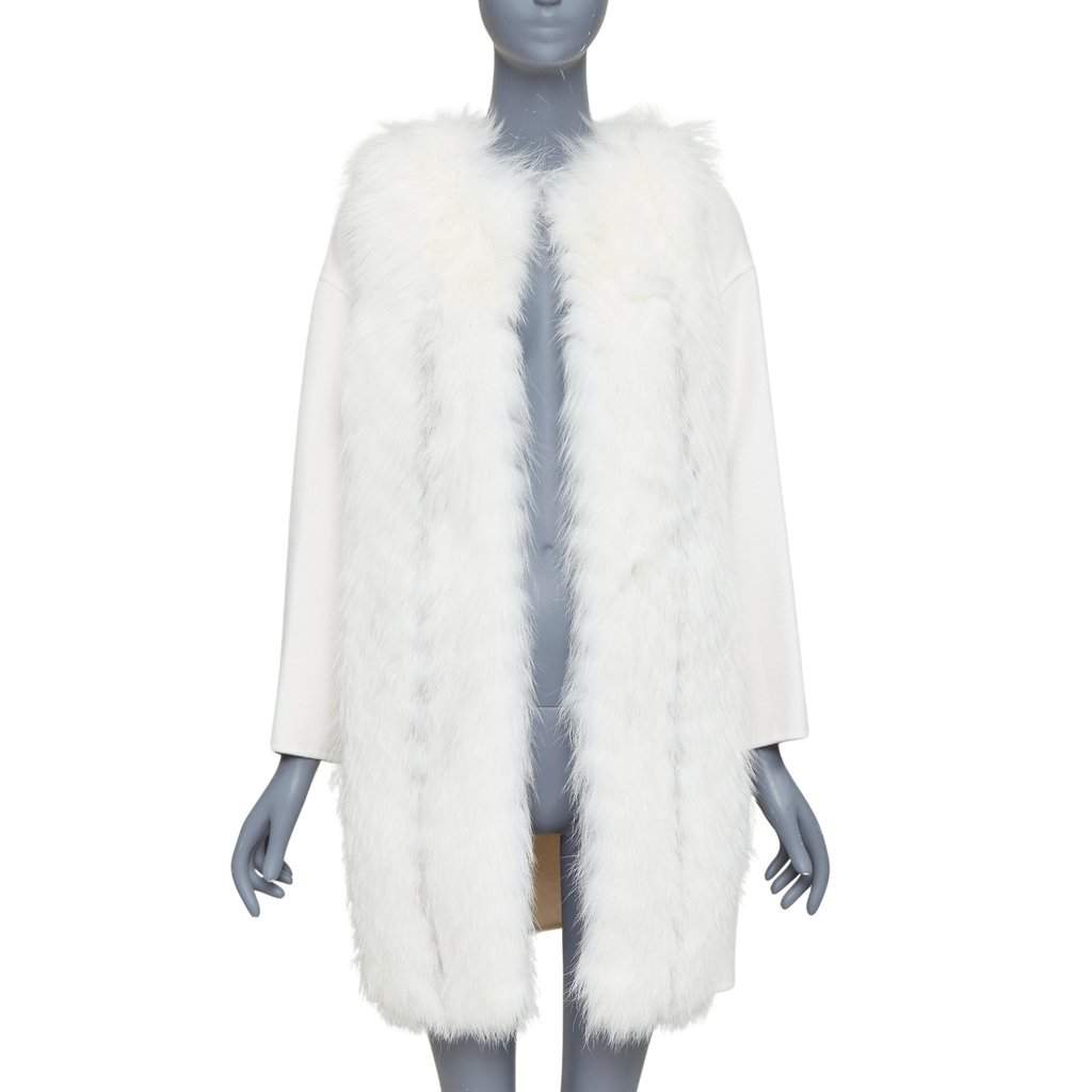 Fendi Ecru Cashmere Coat Ecru Cashmere Very good condition - Front View