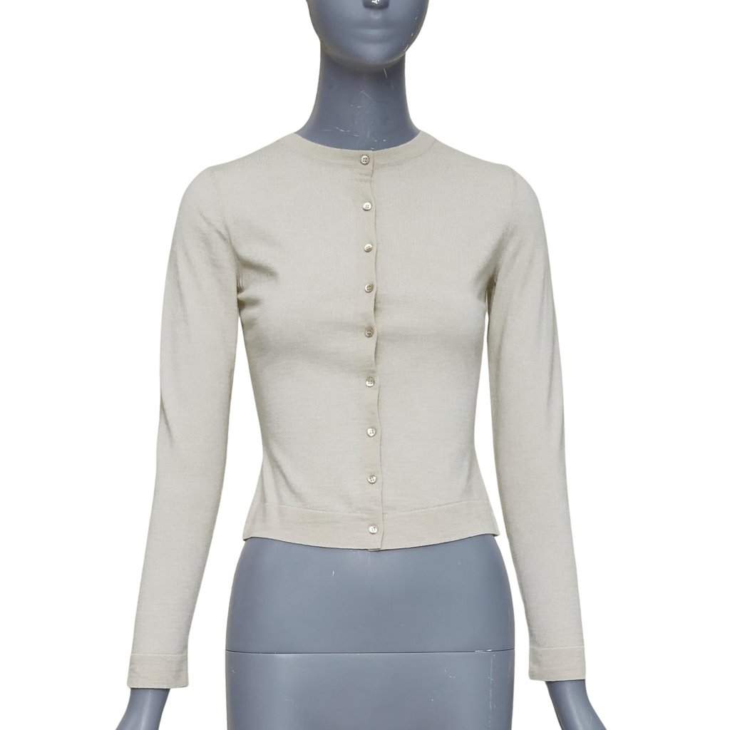 Alaïa Ecru Wool Knitwear Ecru Wool Very good condition - Front View