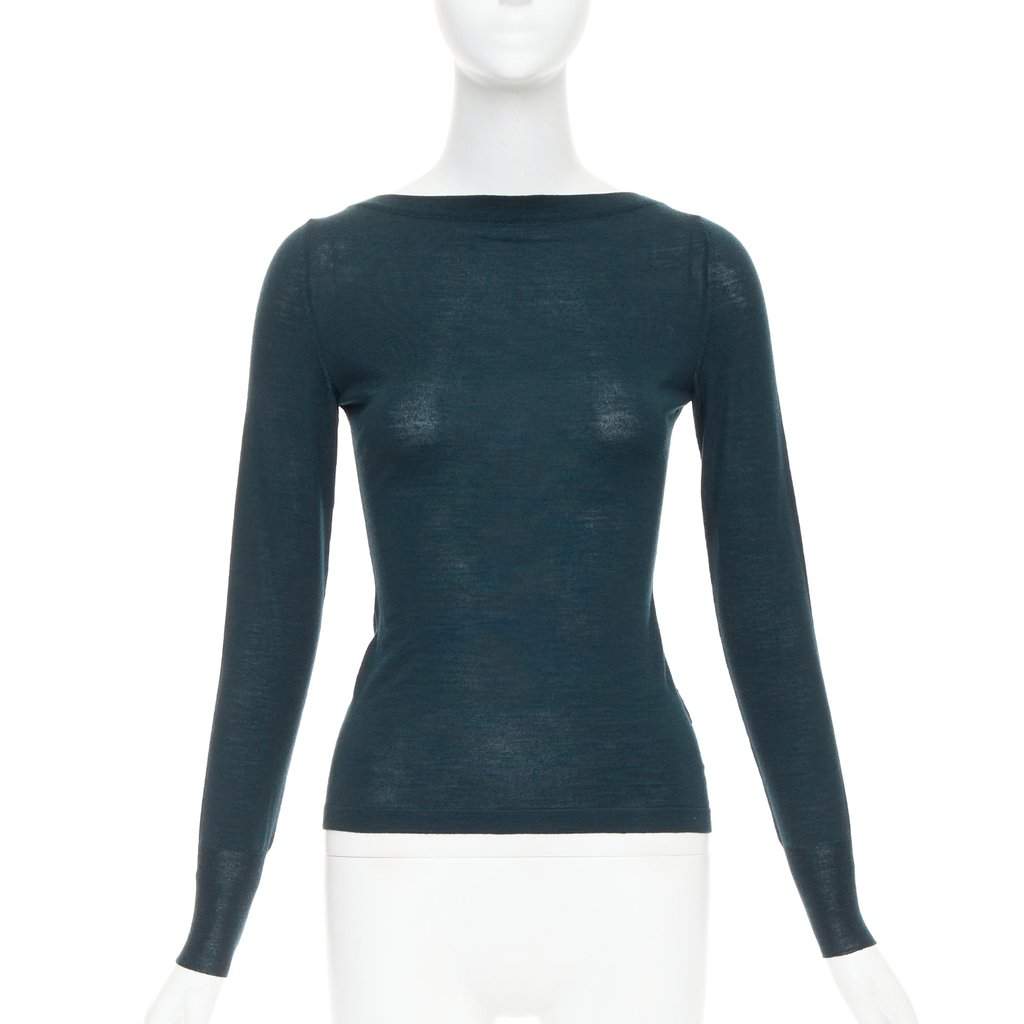 Alaïa Green Wool Knitwear Green Wool Very good condition - Front View
