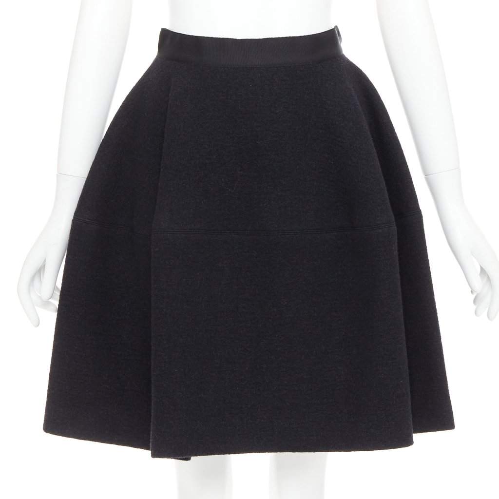 Lanvin Grey Wool Skirt Grey Wool Never worn, with tag - Front View